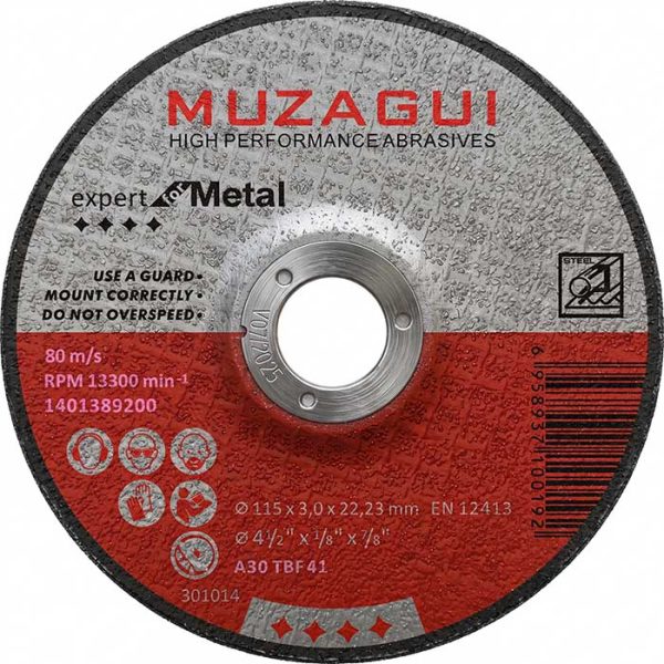 Disco Corte Metal 4 1/2" (115 X 3mm) - 30 Unidades