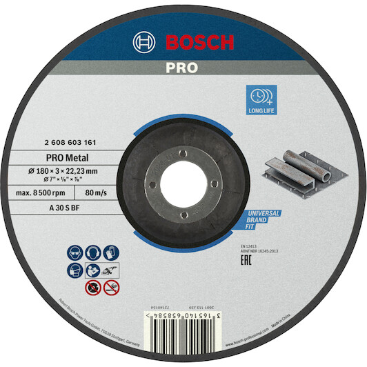 Disco Corte Metal 7" (180 x 3 mm) BOSCH Pro